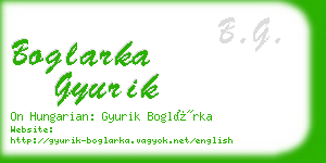 boglarka gyurik business card